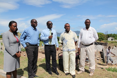 Nevis Housing and Land Deveopment Corporation Board Members (L-R) Ms. Keisha Jones, Chairman of the Board and Minister of Housing and Lands on Nevis Hon. Robelto Hector, Corporation’s General Manager Mr. Eustace Nisbett, Mr. Parrerson Flemming and Mr. Audra Barrett